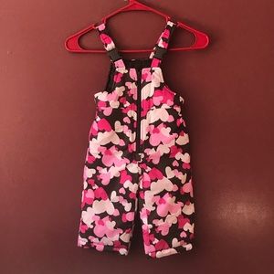 OshKosh B'gosh Pink and White Kids Snow Bib